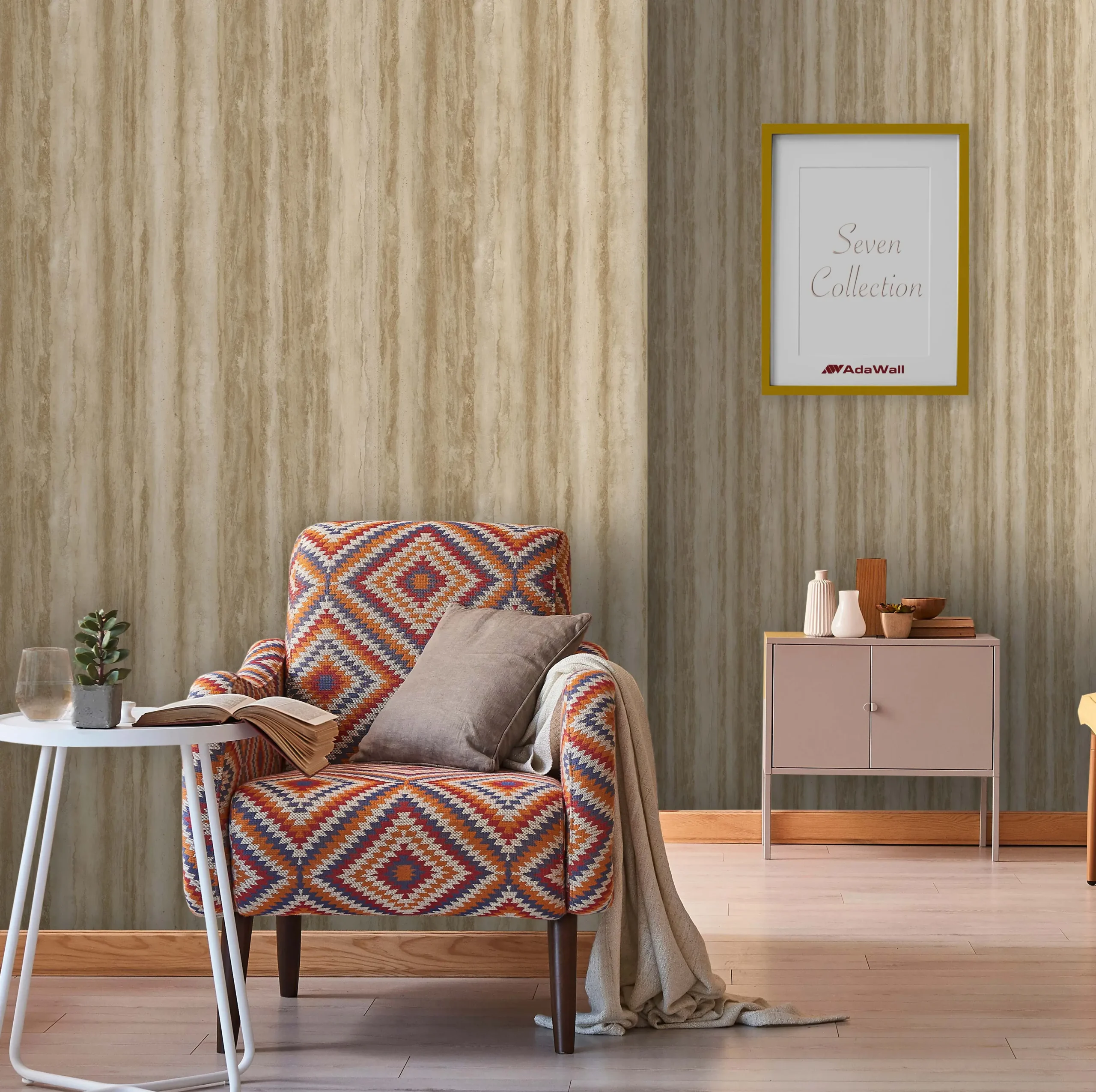 Beige Embossed Wallpaper – Farmhouse Lodge (7802-2)